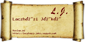 Laczházi Jákó névjegykártya